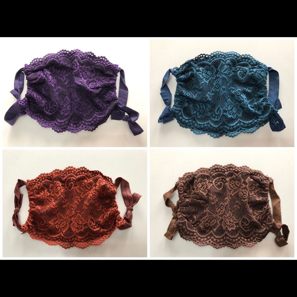 Brand New 4 Piece Matte Lace Face Mask